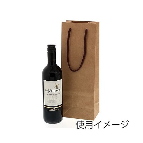 手提げ紙袋 カラーチャームバッグ ワイン