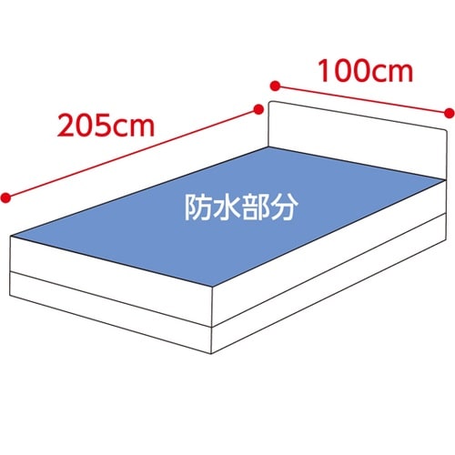 防水敷パッド サックス 100×205c
