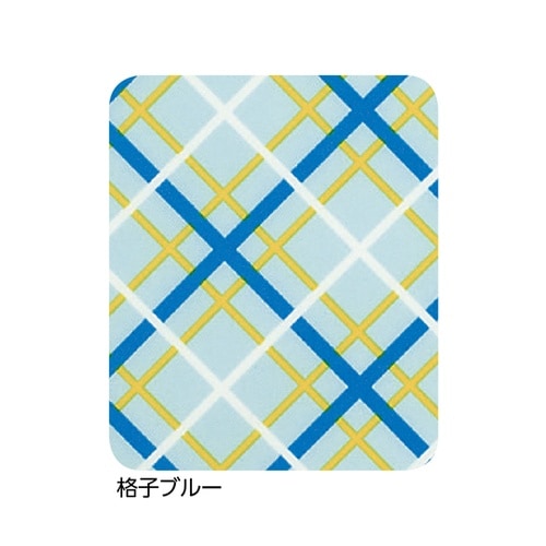 食事用エプロン 格子 ブルー 38918