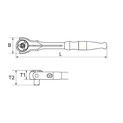 9.5SQスイベルラチェットハンドル B