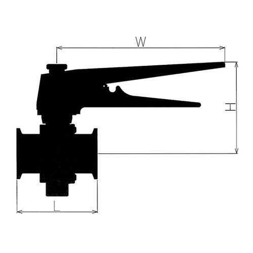 サニタリーバタフライバルブ(ショート面間