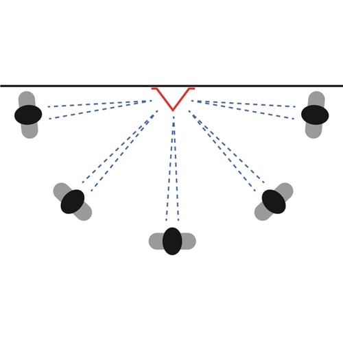 蓄光V型標識 AED設置場所↓ 300×