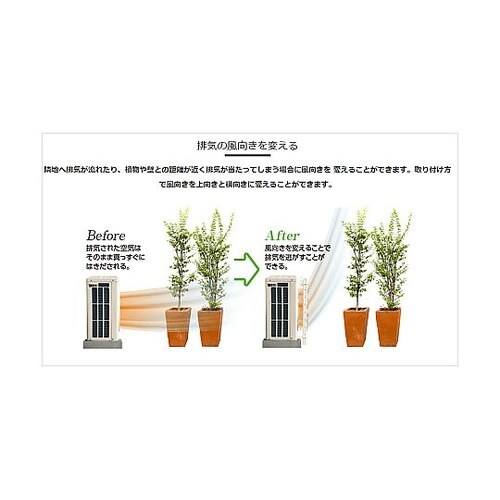 室外機ルーバー ホワイト (室外機用)S