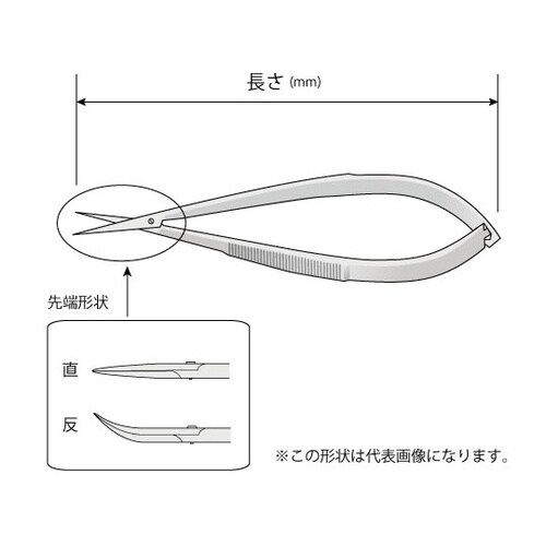 マイクロ剪刀 145mm 反刀 HNY3