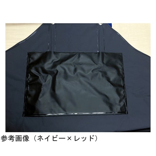 カタコランWガードエプロン ネイビー×レ