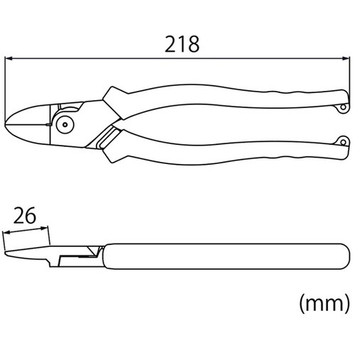 パワーニッパー 薄刃 J225PWNU