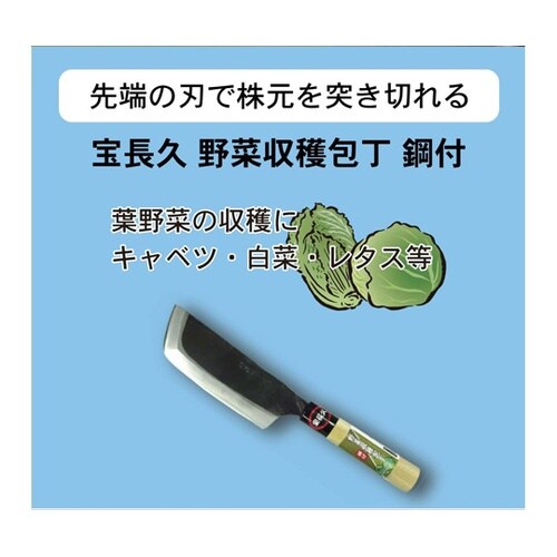 宝長久 野菜収穫包丁 鋼付 #15253