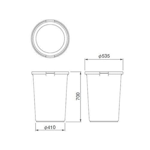 エコポリペール 丸型#90 本体 ブルー