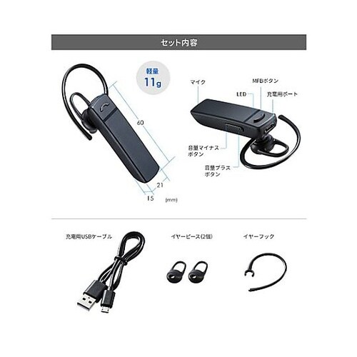 15x21x60mm ワイヤレスモノラル