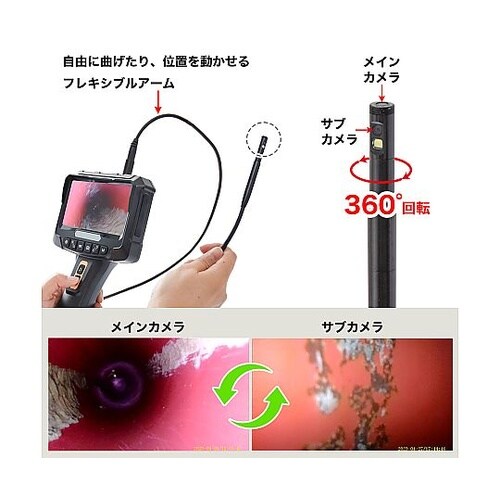 2カメラ360度回転式内視鏡5M SMW