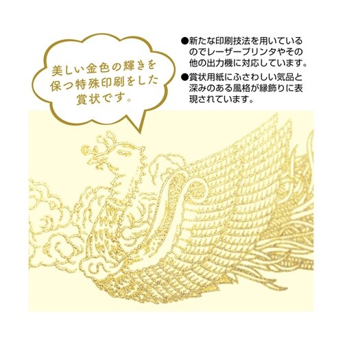 OA賞状用紙 クリーム B5判 横書用