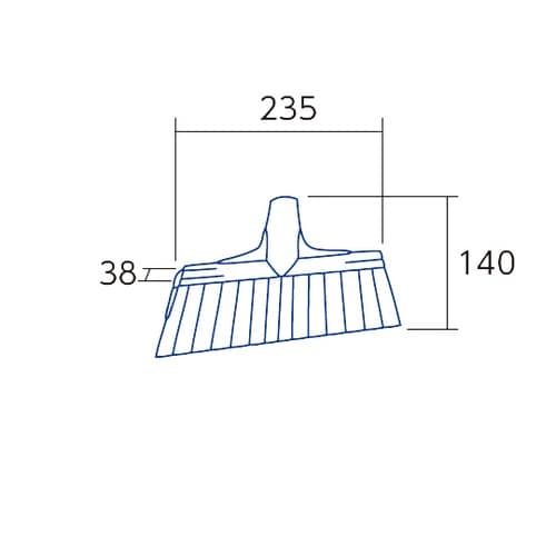 フロアブルーム 赤 235×38×140