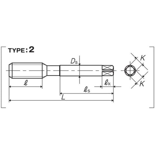 アルミ材用スパイラルタップ 1.5P(S