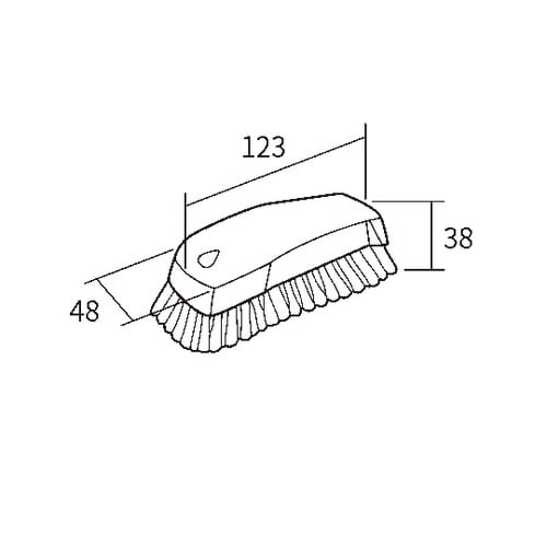 ネイルブラシ 赤 6440