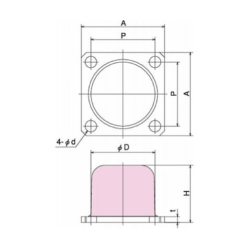 防振ゴム ゴムバッファー 最大ストローク