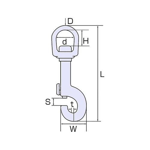 C−5W スイベルアイスナップC型 #5