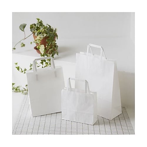 003273221手提げ紙袋平手晒白無地