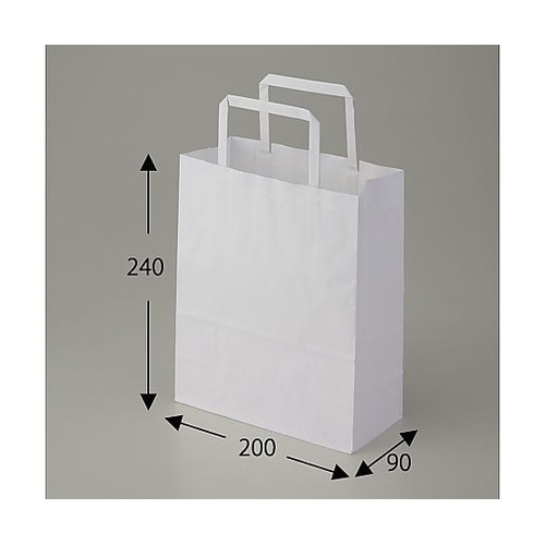 003275300手提げ紙袋平手晒白無地