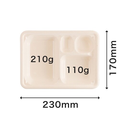 WB麦バガス 弁当容器 23−17E ラ