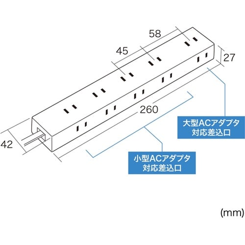 電源タップ 2P 10個口 強力ネオジム