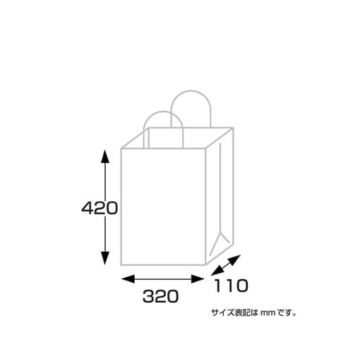 手提げ袋 白無地 320×110×420