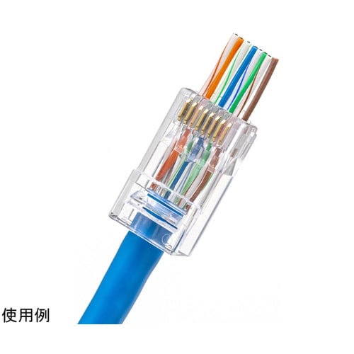 RJ−45コネクタ(カテゴリ6、貫通型、
