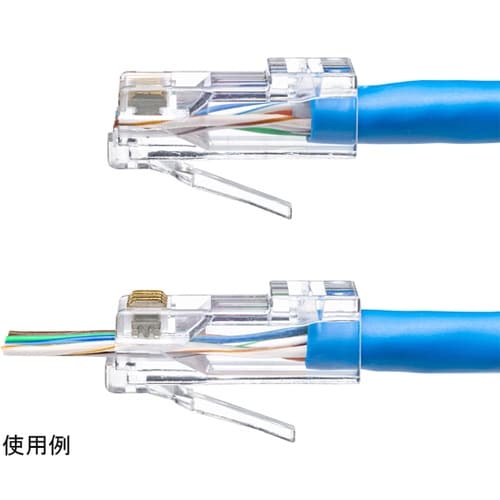 RJ−45コネクタ(カテゴリ6、貫通型、