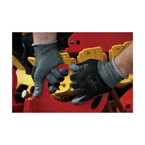 ニトリルゴム背抜き手袋 組立グリップ5双