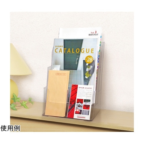 カタログスタンド A4 3段 クリア