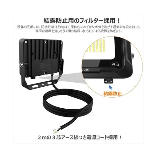 LED投光器 20W 5000K昼白色