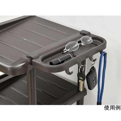 シューズラック 4段+トレー ブラウン