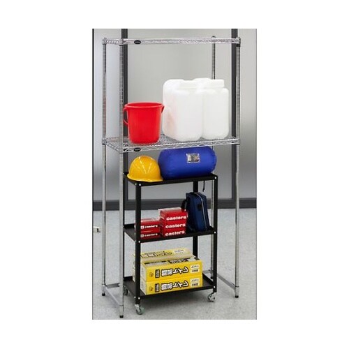 スチール製メッシュラック下段開放型 W1