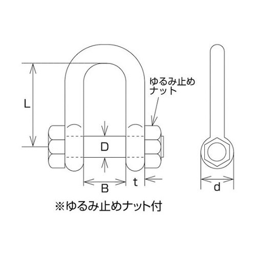 TSBU22 ステンレスSBUシャックル