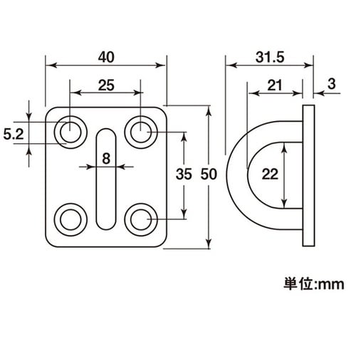 11149 ステンレスアイプレート8mm