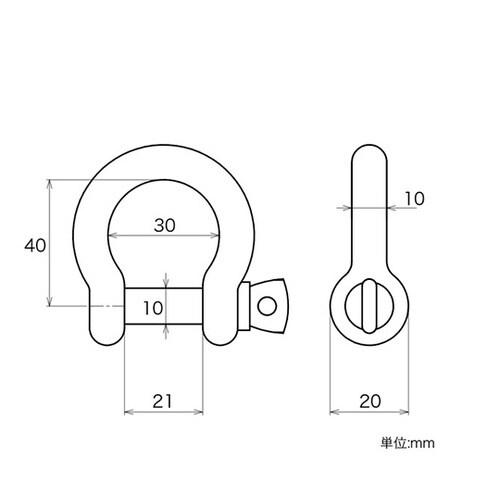 11311 ステンレスオタフクシャックル