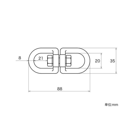 11322 ステンレス スイベル 8mm