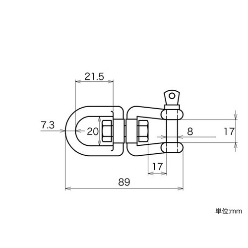 11328 ステンレス スイベル 片ネジ