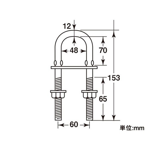 11146 ステンレス ロングUボルト