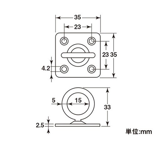 11153 ステンレス 回転アイプレート