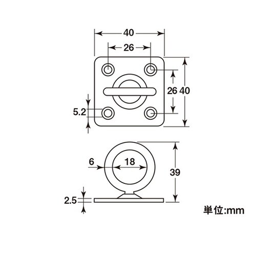 11154 ステンレス 回転アイプレート