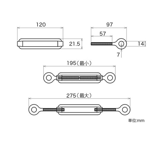 11385 枠式ターンバックルアイ&アイ