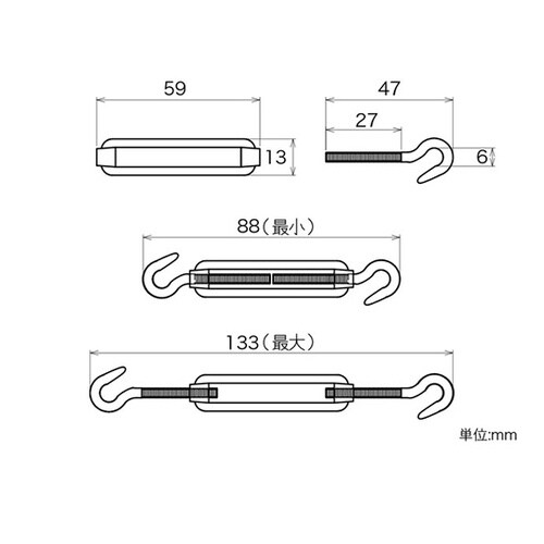11376 枠式ターンバックル