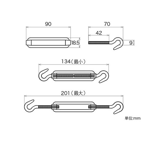 11378 枠式ターンバックル