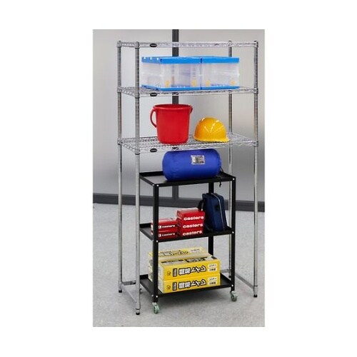 ステンレス製メッシュラック下段開放型 W