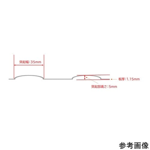 ステンレス点字タイル 点状突起 設置用ね