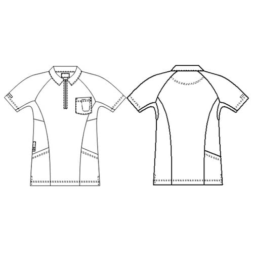 RK−5292 ニットシャツ 赤 BL