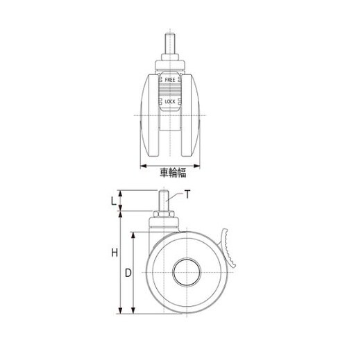 TDGGS100M16 双輪キャスター