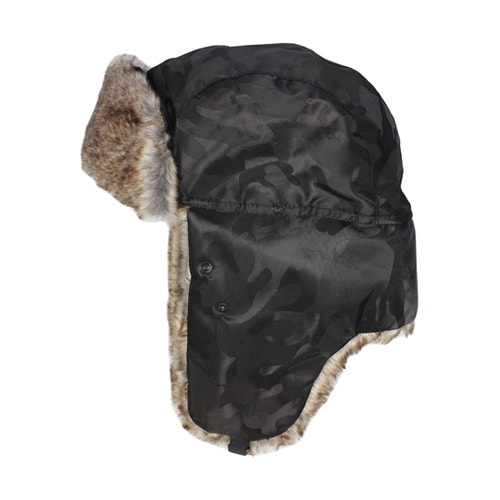 パイロットキャップ 迷彩 フリー ブラッ