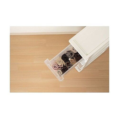 ピットスリムストッカー 3段 ホワイト