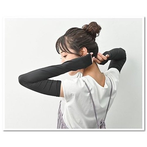 フィットスタイル 指なしロング手袋 ブラ